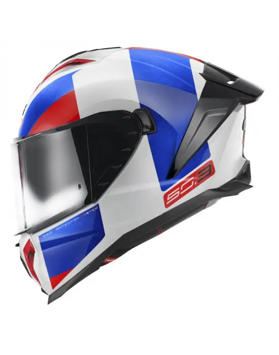 GIVI 50.3 VISION BEYAZ-MAVİ-KIRMIZI KASK