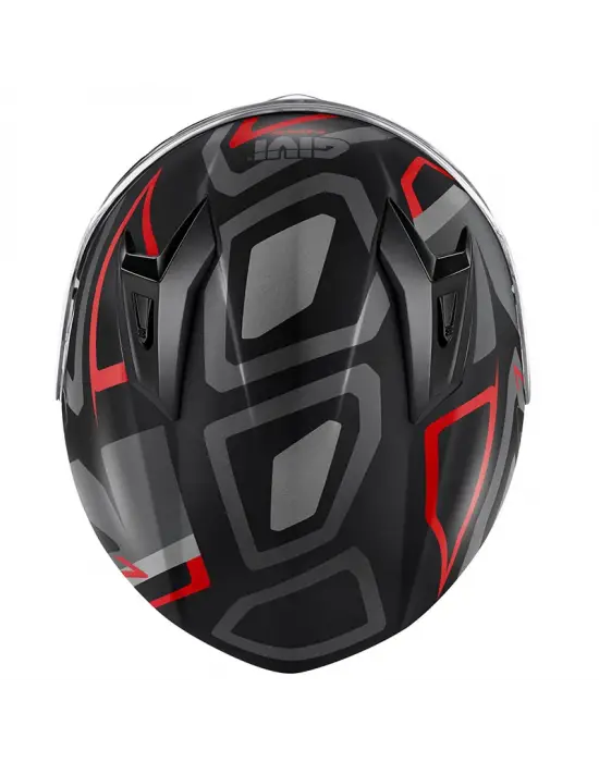 GIVI 50.7 PROTON MAT TITANIUM-KIRMIZI KASK