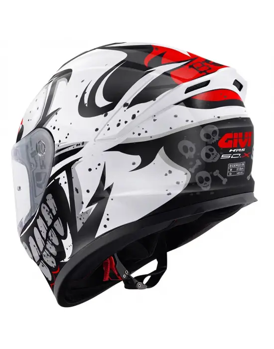 GIVI 50.X BONES BEYAZ-KIRMIZI KASK