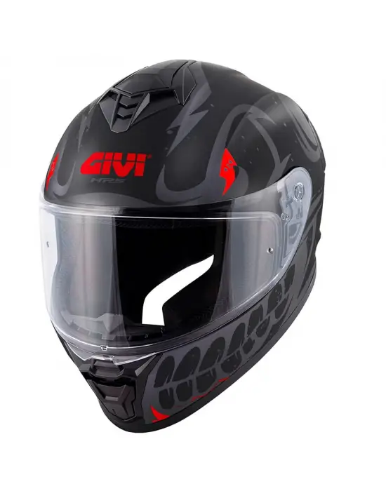 GIVI 50.X BONES MAT SİYAH-KIRMIZI KASK