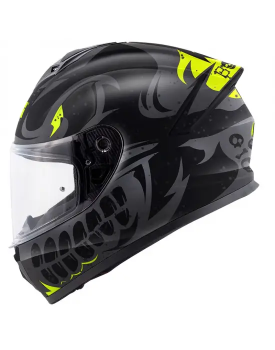 GIVI 50.X BONES MAT SİYAH-NEON SARI KASK