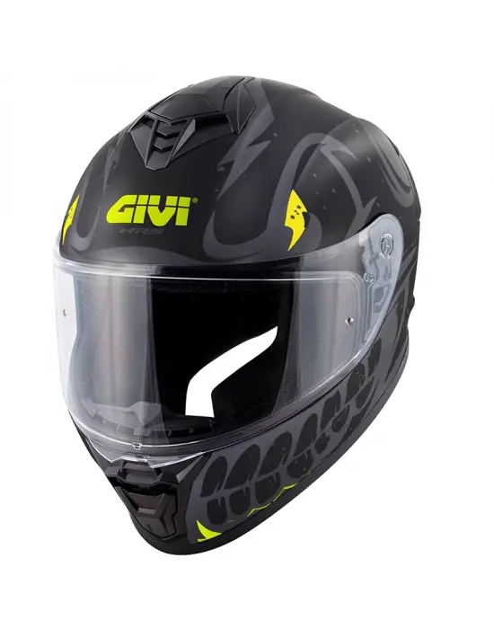 GIVI 50.X BONES MAT SİYAH-NEON SARI KASK