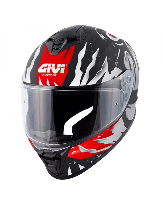 GIVI 50.X SHARKBITE MAT SİYAH-BEYAZ-KIRMIZI KASK