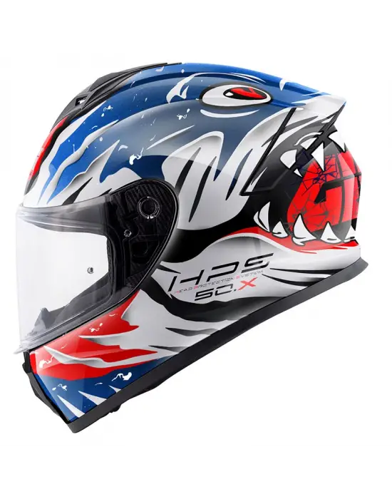 GIVI 50.X SHARKBITE MAVİ-BEYAZ-KIRMIZI KASK