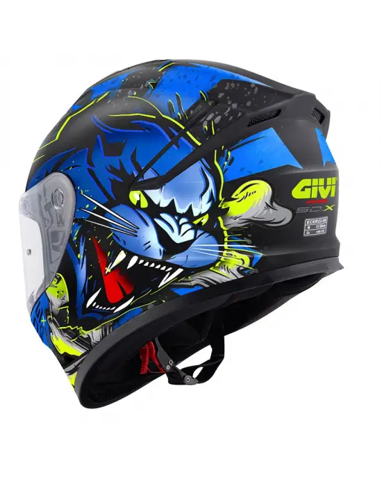 GIVI 50.X WILD MAT SİYAH-MAVİ KASK