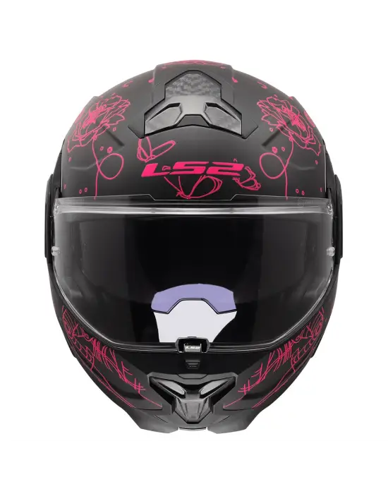 LS2 ADVANT 2 SOPHIA MAT SİYAH-PEMBE KASK