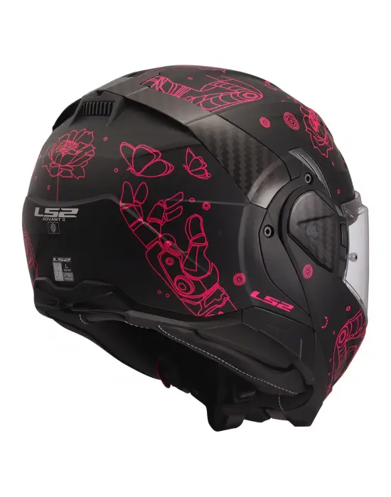LS2 ADVANT 2 SOPHIA MAT SİYAH-PEMBE KASK
