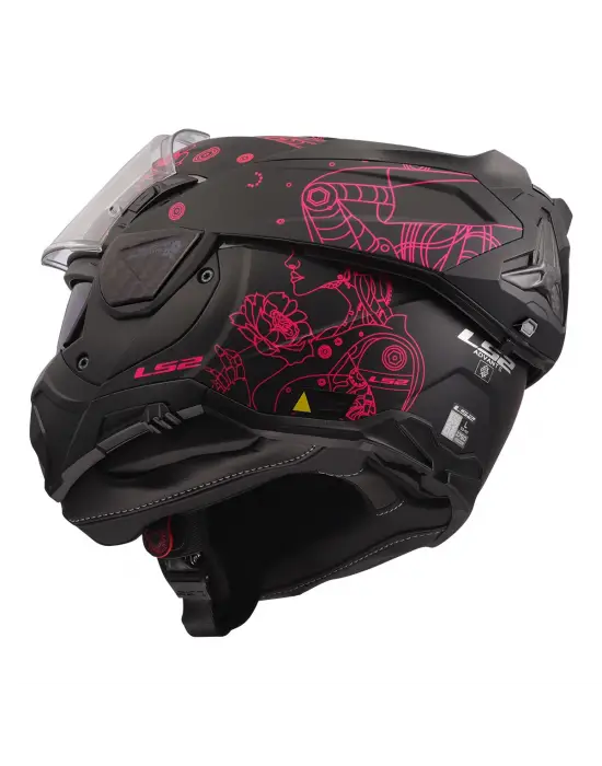 LS2 ADVANT 2 SOPHIA MAT SİYAH-PEMBE KASK