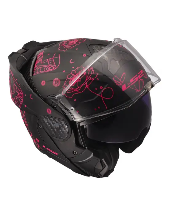 LS2 ADVANT 2 SOPHIA MAT SİYAH-PEMBE KASK