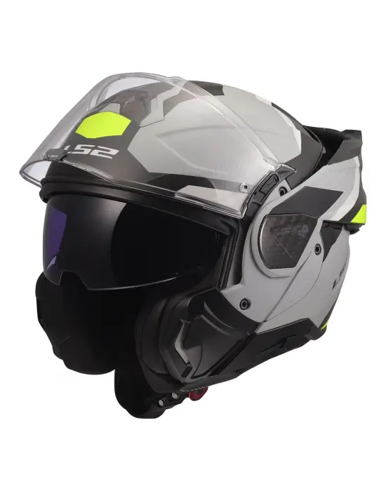 LS2 ADVANT 2 TRIPLE MAT GRİ- SİYAH-NEON SARI KASK