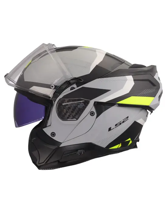 LS2 ADVANT 2 TRIPLE MAT GRİ- SİYAH-NEON SARI KASK