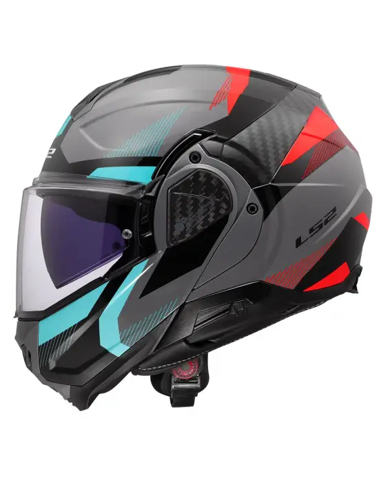 LS2 ADVANT 2 TRIPLE GRİ-KIRMIZI-SİYAH-TURKUAZ KASK