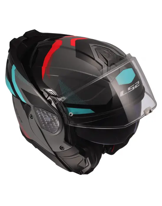 LS2 ADVANT 2 TRIPLE GRİ-KIRMIZI-SİYAH-TURKUAZ KASK