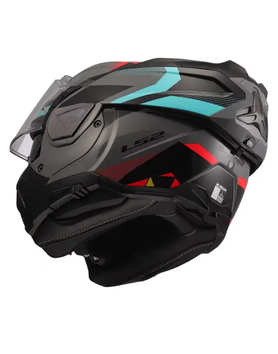 LS2 ADVANT 2 TRIPLE GRİ-KIRMIZI-SİYAH-TURKUAZ KASK