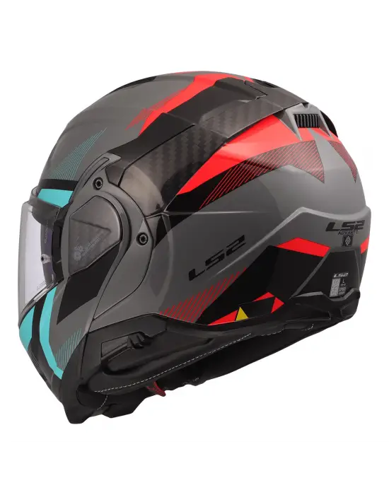 LS2 ADVANT 2 TRIPLE GRİ-KIRMIZI-SİYAH-TURKUAZ KASK