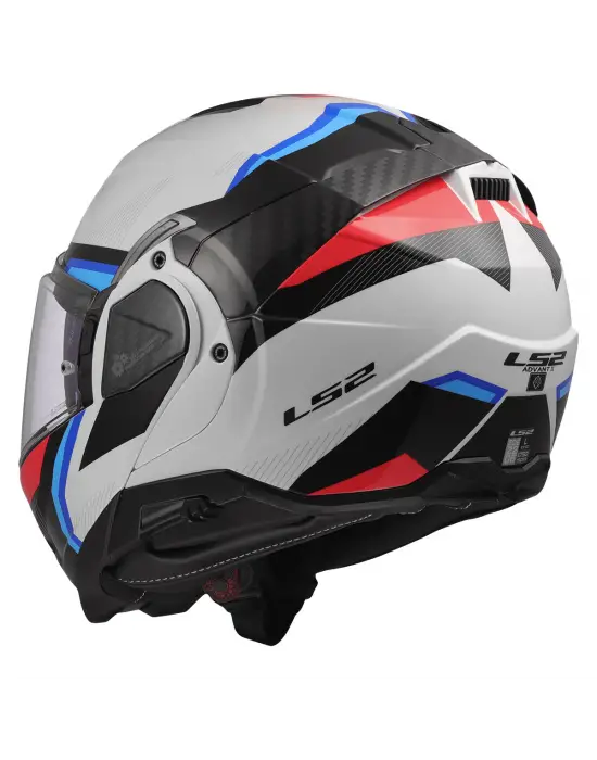 LS2 ADVANT 2 TRIPLE BEYAZ-MAVİ-KIRMIZI-SİYAH KASK