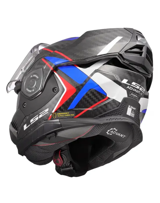 LS2 ADVANT X KARBON FUTURE II BEYAZ-MAVİ KASK