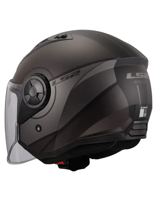 LS2 AIRFLOW 2 COVER MAT SİYAH-GRİ KASK