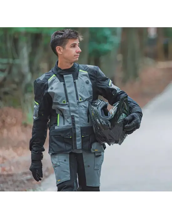 LS2 APOLLO MONT SİYAH-GRİ-NEON SARI