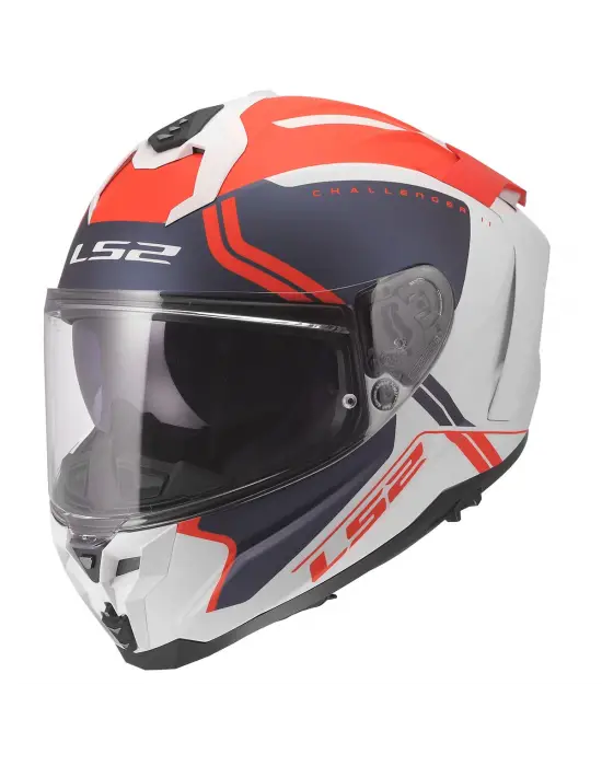 LS2 CHALLENGER 2 TITAN MAT BEYAZ-MAVİ-KIRMIZI KASK