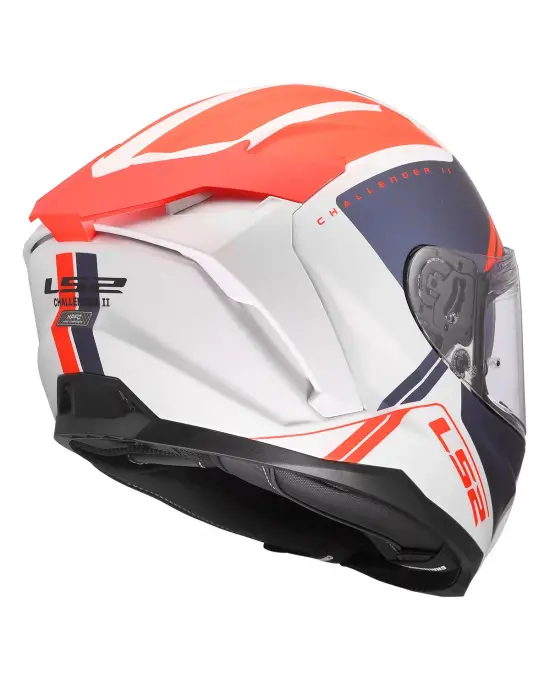 LS2 CHALLENGER 2 TITAN MAT BEYAZ-MAVİ-KIRMIZI KASK