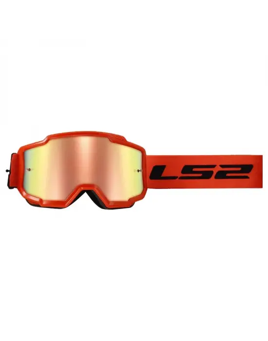 LS2 CHARGER GOGGLES MOTOKROS GÖZLÜK (IRIDIUM CAMLI) NEON TURUNCU