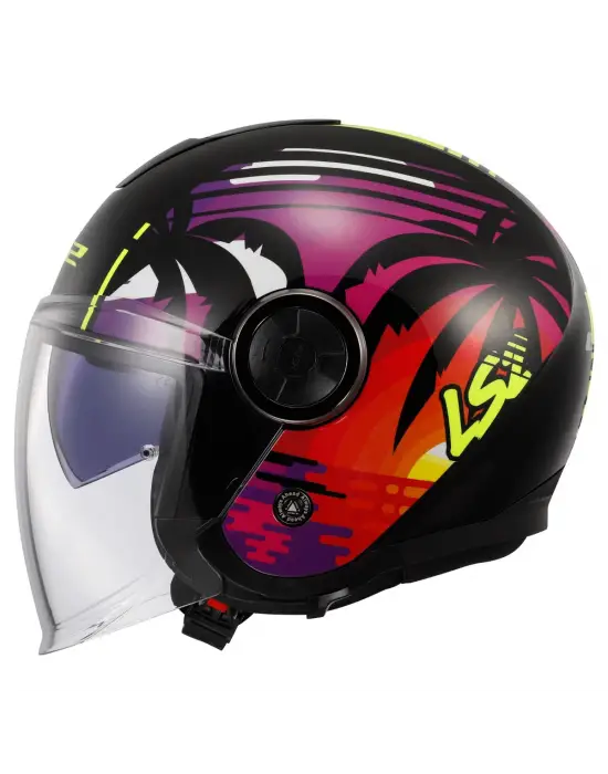 LS2 CLASSY PALM SİYAH KASK