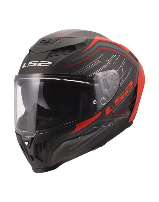 LS2 DRAGON KARBON SUBIC KIRMIZI KASK