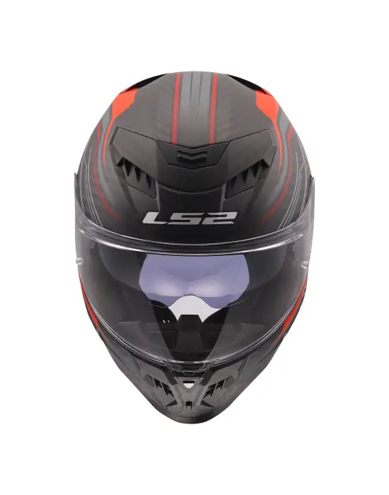 LS2 DRAGON KARBON SUBIC KIRMIZI KASK