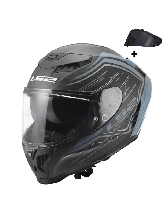 LS2 DRAGON KARBON SUBIC MAT MAVİ PETROL KASK