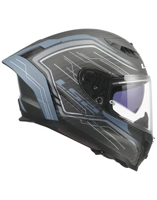 LS2 DRAGON KARBON SUBIC MAT MAVİ PETROL KASK