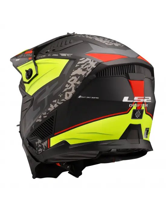 LS2 DRIFTER DEVOR MAT SİYAH-NEON SARI KASK