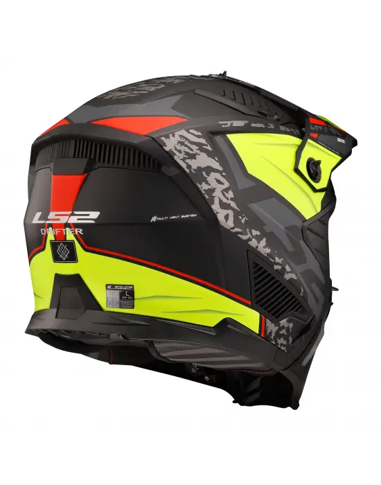 LS2 DRIFTER DEVOR MAT SİYAH-NEON SARI KASK