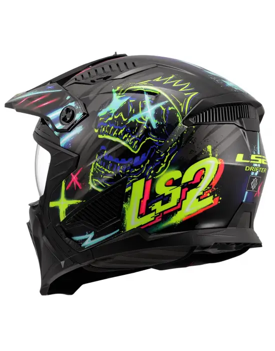 LS2 DRIFTER RAYZ SİYAH-MAVİ KASK