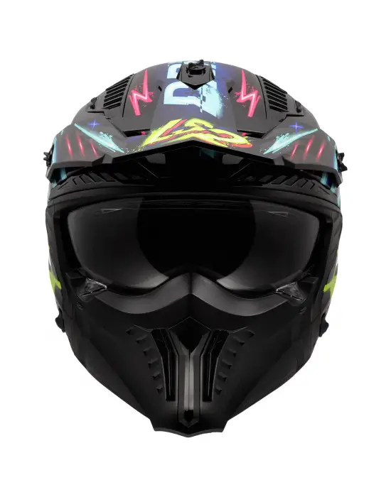 LS2 DRIFTER RAYZ SİYAH-MAVİ KASK