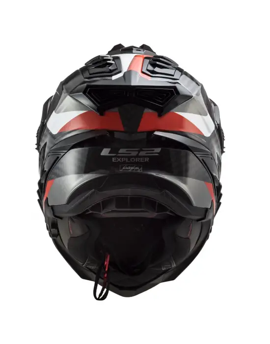 LS2 EXPLORER C KARBON FRONTIER TITANIUM-KIRMIZI KASK