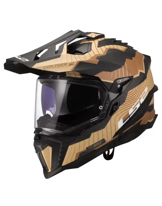LS2 EXPLORER C KARBON TRICK MAT KAHVE-KUM KASK