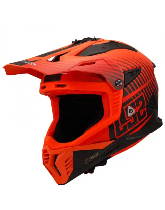 LS2 FAST 2 DUCK TURUNCU-KIRMIZI KASK