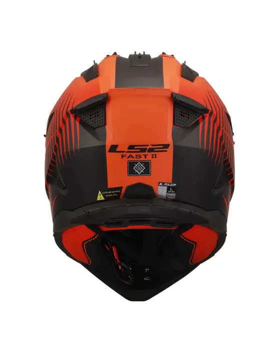 LS2 FAST 2 DUCK TURUNCU-KIRMIZI KASK