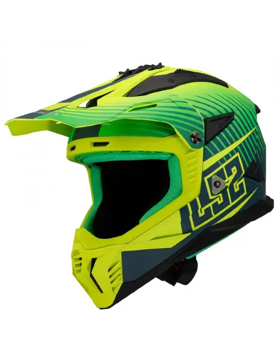LS2 FAST 2 DUCK YEŞİL-NEON SARI KASK
