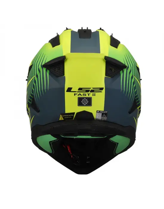 LS2 FAST 2 DUCK YEŞİL-NEON SARI KASK
