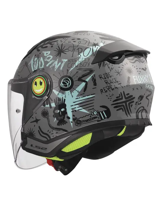 LS2 FUNNY 2 SCRIBBLE GRİ-MAVİ ÇOCUK KASK
