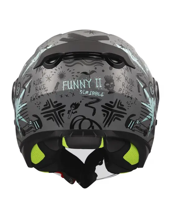LS2 FUNNY 2 SCRIBBLE GRİ-MAVİ ÇOCUK KASK