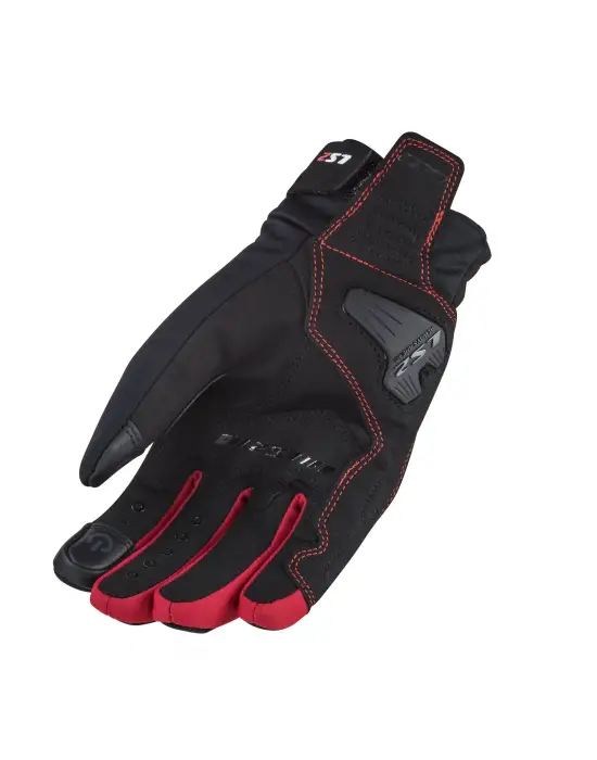 LS2 JET 2 WATERPROOF ELDİVEN SİYAH-KIRMIZI