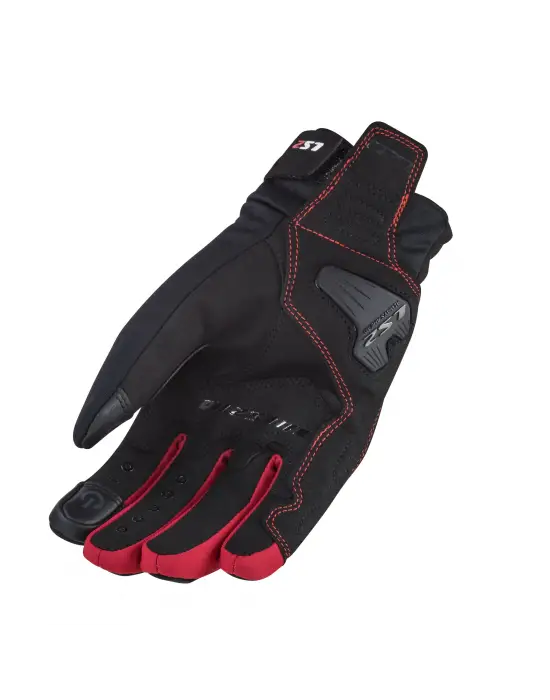 LS2 JET 2 WATERPROOF KADIN ELDİVEN SİYAH-KIRMIZI