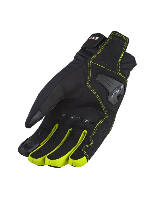 LS2 JET 2 WATERPROOF KADIN ELDİVEN SİYAH-NEON SARI