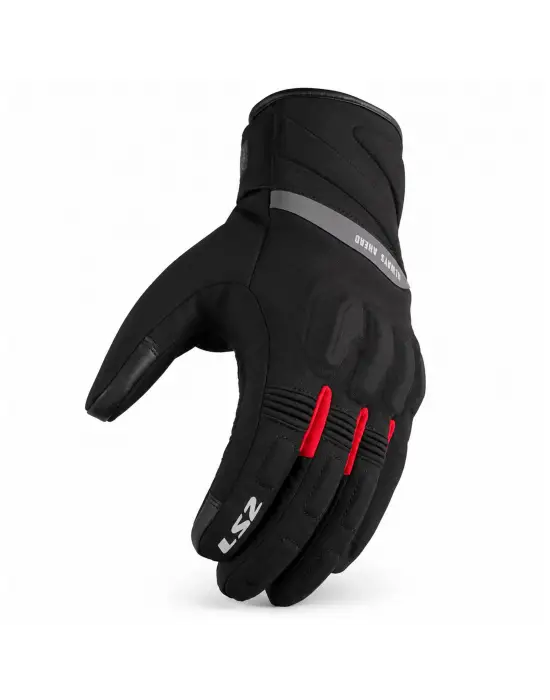 LS2 JET 3 WATERPROOF ELDİVEN SİYAH-KIRMIZI