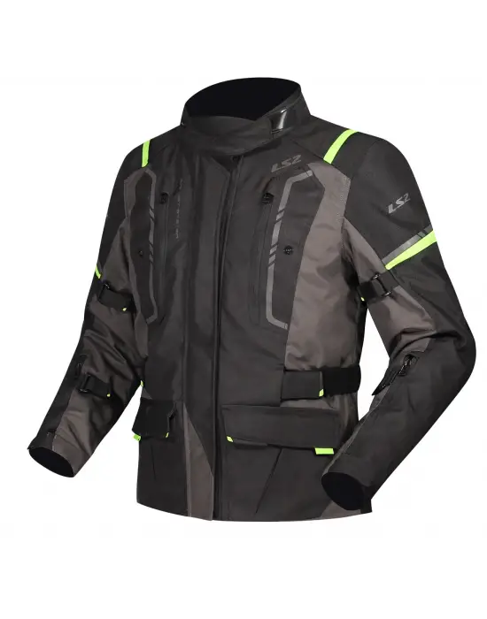 LS2 NARVIK KADIN MONT GRİ-SİYAH-NEON SARI