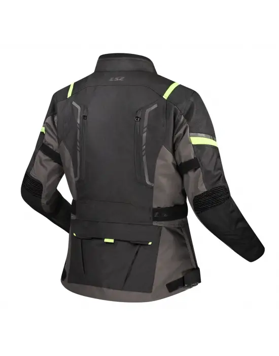 LS2 NARVIK KADIN MONT GRİ-SİYAH-NEON SARI