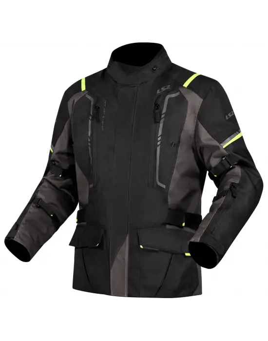 LS2 NARVIK MONT GRİ-SİYAH-NEON SARI